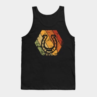 Horse Hooves Retro Vintage Icon Symbol Tank Top